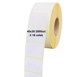Thermoetiketten 40x30 mm – 18 Rollen à 2.000 Stück
