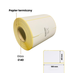 Etykiety termiczne 100x40 1000 sztuk fi40