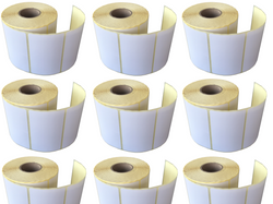 Thermoetiketten 100x40 mm – 9 Rollen x 1000 Stück, Kern 40
