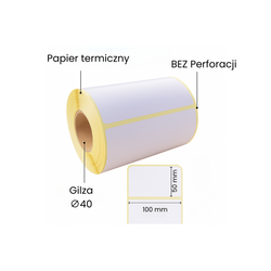 Etykiety termiczne 100x50 500 sztuk na roli