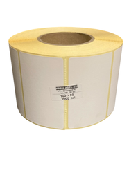 Thermoetiketten 100 x 60 mm, 2000 Stück, Ø 76 mm