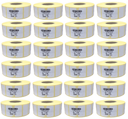 Thermoetiketten 32x20 mm – 2000 Stück, 24 Rollen, Kern Fi 40