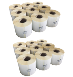 Thermoetiketten 80x50 mm – 18 Rollen à 1.000 Stück, ablösbarer Kleber