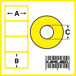 Etykiety termotransferowe 100x80 2000 sztuk